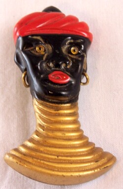 BP146 bakelite Blackamoor pin